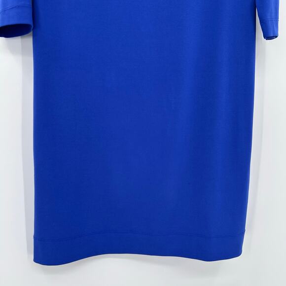 Banana Republic Cobalt Blue Ponte Shift Dress Cut Out Neck Womens Size XS - Picture 11 of 11